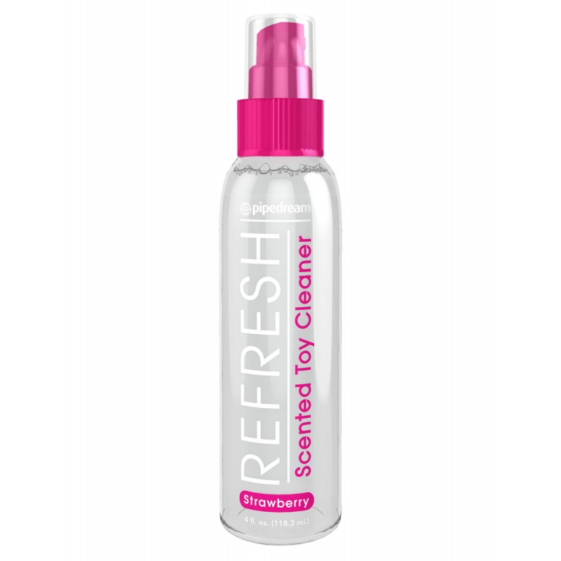 Refresh Sex Toy Cleaner Strawberry - 118ml Mist Spray Bottle